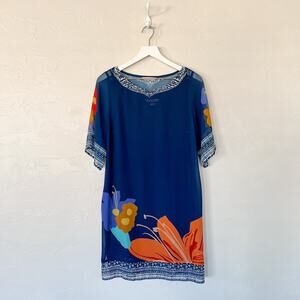 Soft Surroundings Hibiscus Shift Dress Small